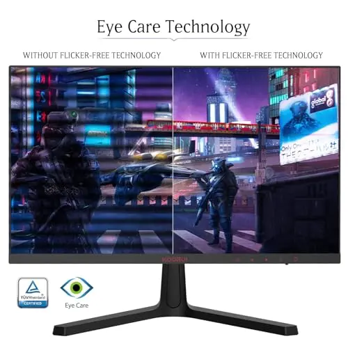 Monitor Gaming KOORUI 24" FHD 1080P, 165Hz, 1ms, AdaptiveSync, Conexión HDMI/DP y Ajuste de Inclinación - imagen 3