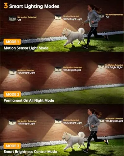 Aootek Nuevas Luces de Sensor Solar 120 LEDs, 270° de Ángulo Amplio, IP65 a Prueba de Agua (6-Pack) - imagen 3