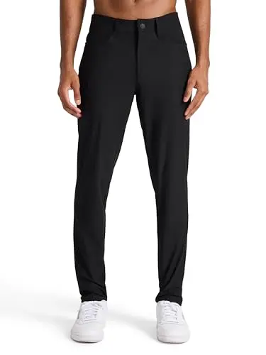 Pantalón Reebok Voyager 5-Bolsillos: Ajuste Tapered Slim, Tela Ligera, Color Negro