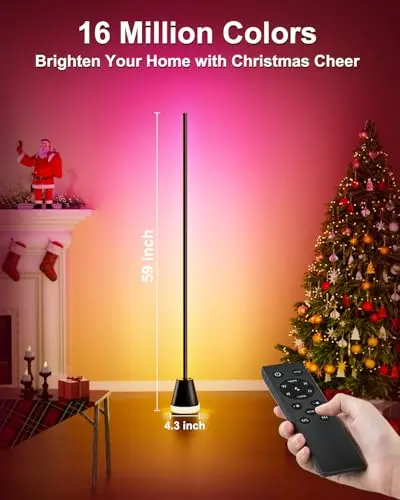 Lámpara de Pie RGB Inteligente Keepsmile con 172 LEDs, Control APP y Sincronización Musical - imagen 3
