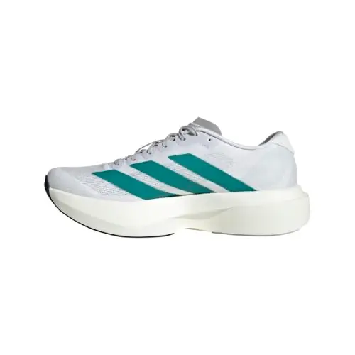 Adidas Adizero Evo SL W - Zapatillas blancas con Pure Teal y Grey Two, 7 US