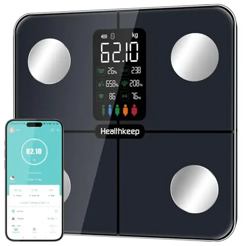 Balanza Inteligente con Pantalla Grande – Medición Precisa de Composición Corporal y Conexión Bluetooth