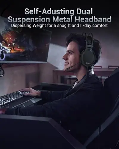 Prime: Auriculares Gaming NUBWO N7: Sonido Estéreo, Micrófono Cancelador de Ruido y Comodidad Óptima - imagen 2
