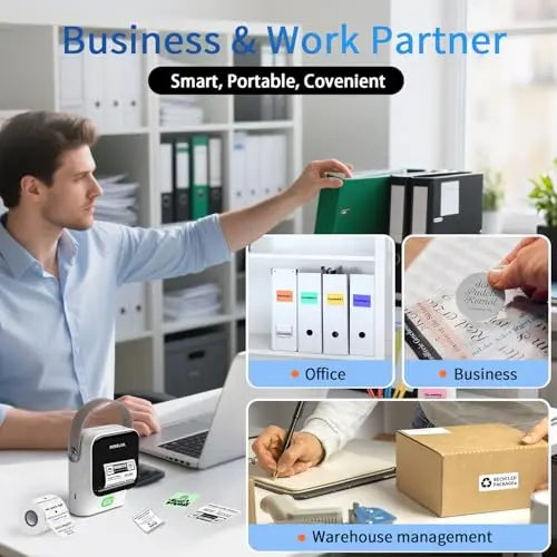 Impresora de Etiquetas Rongta R22: Bluetooth, Portátil, 203dpi, Ideal para Oficina y Organización del Hogar - imagen 5