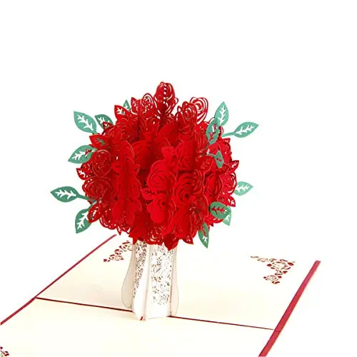 Tarjeta Pop Up ENJOYPRO para San Valentín con Bouquet 3D de Rosas