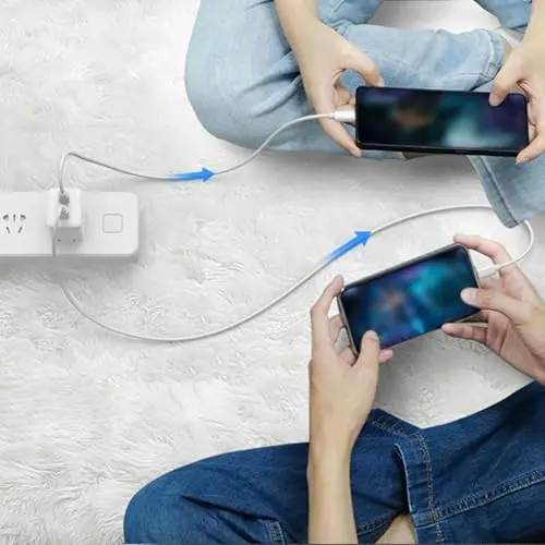 Cargador USB de Pared Dual, Adaptador Compacto para iPhone y Android (Blanco y Negro) - imagen 5