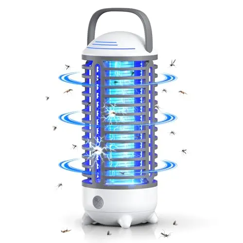 Zapper de Insectos Portátil Recargable 4000mAh - Eficaz y Seguro para Interior y Exterior