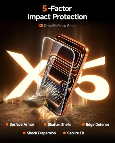 SMARTDEVIL Protector de Pantalla para iPhone 17 Pro Max, Cristal Templado 9H, Instalación Automática Sin Burbujas - imagen 4