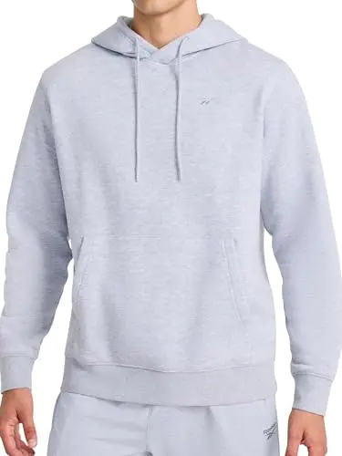Sudadera Fleece Reebok para Hombre, Ajuste Estándar, Tejido de Algodón-Poliéster, Gris
