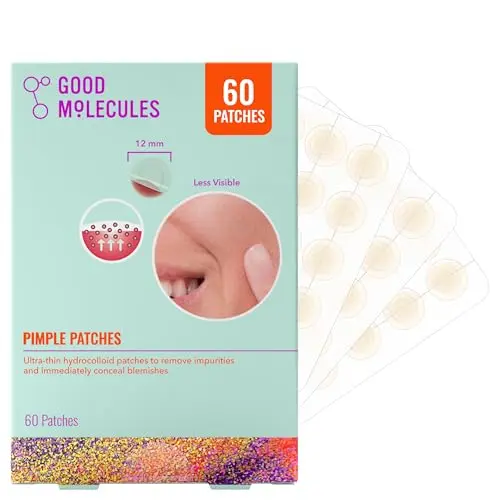 Parche Hidrocoloide Good Molecules para Espinillas, 60 Piezas - Discreto y Efectivo