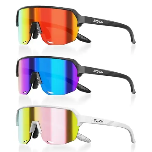 Gafas de sol deportivas SCVCN para niños (6-12 años) con protección UV400 y lentes ligeros