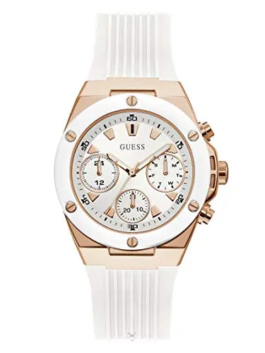 Reloj Multifuncional GUESS en Tonos Rosa Oro y Blanco