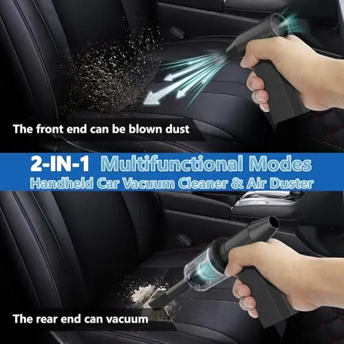 Aspiradora y soplador de aire 2 en 1 Plynexis, 210,000 RPM, portátil y ajustable, ideal para limpieza rápida - imagen 3