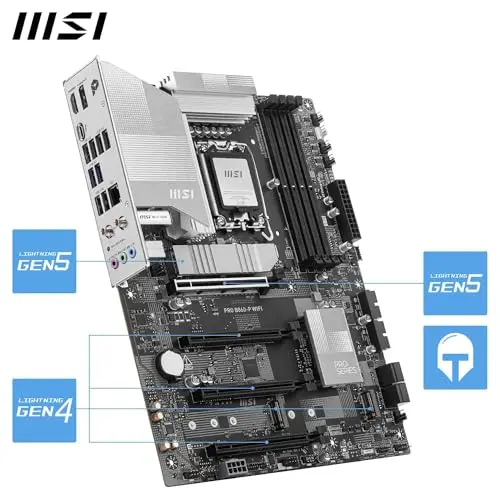 Placa Base MSI PRO B860-P WiFi ATX para Intel Core Ultra, DDR5, PCIe 5.0, Wi-Fi 7 - imagen 5