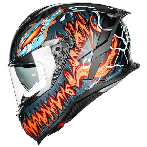 Casco ILM MF567: Seguridad, Ventilación y Diseño Doble Visera para Motociclismo