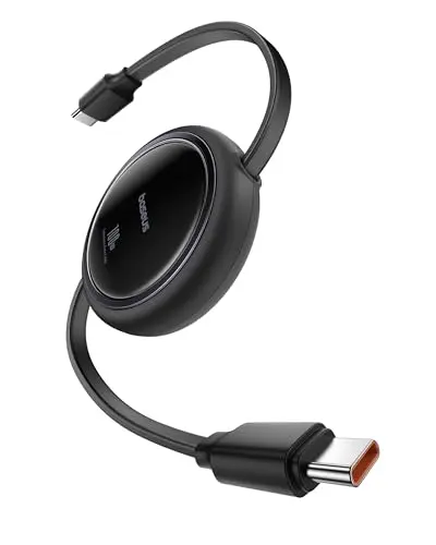 Cable Baseus USB C a USB C Retráctil 100W - Carga Rápida y Diseño Compacto