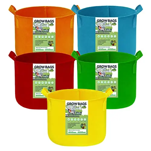 Kopotma Bolsas de Cultivo Multicolor de 10 Galones - Fibras No Tejidas