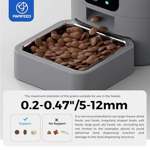 PAPIFEED Comedero Automático para Gatos: Control WiFi y APP, 10 Comidas/Día, Doble Fuente de Energía - imagen 3