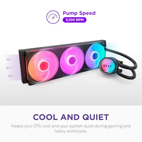 NZXT Kraken Core 360 RGB - Enfriador Líquido AIO con Radiador de 360 mm y RGB Personalizable - imagen 3
