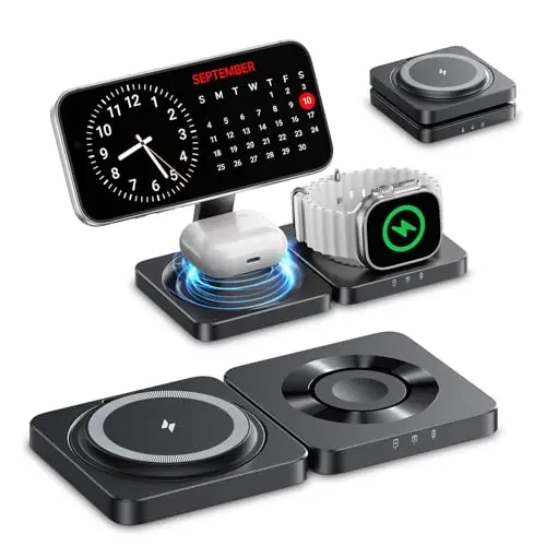 Estación de Carga Magnética 3-en-1 para iPhone, Apple Watch y AirPods