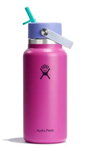 Botella Hydro Flask 32 oz: Acero Inoxidable, Tapa Flex Straw a Prueba de Fugas y Aislante