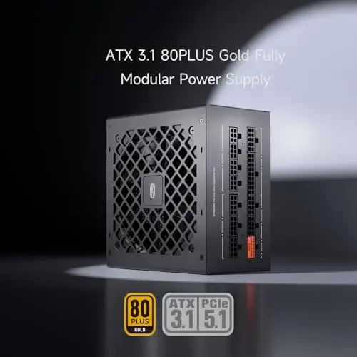PCCOOLER PSU 1000W: Modular, 80 Plus Gold, PCIe 5.1, Enfriamiento Silencioso - imagen 2