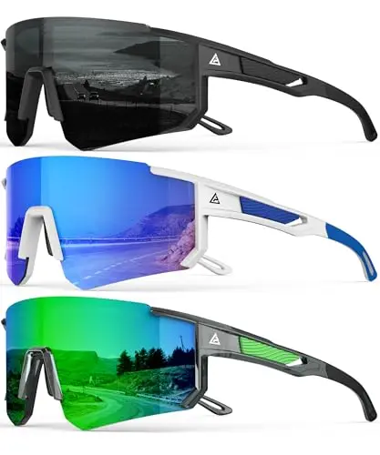 Gafas de sol deportivas QALLY para hombres, polarizadas y con protección UV400 para ciclismo y running