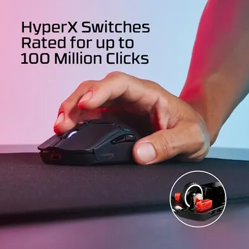 HyperX Pulsefire Haste 2 Mini: Mouse Gaming Inalámbrico Compacto y Ligero con 26K DPI - imagen 5