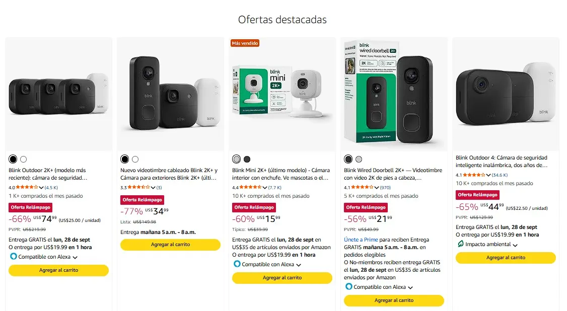 Productos de la marca Blink en oferta