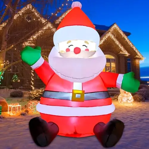 Inflable de Navidad Santa Claus 5 FT con LEDs para Decoración de Jardín