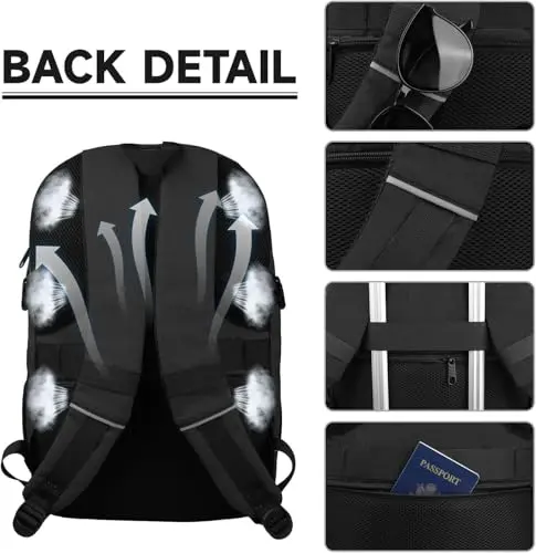Mochila Lapsouno Travel 15.6" - Antirrobo, Resistente al Agua, con USB y gran capacidad - imagen 3