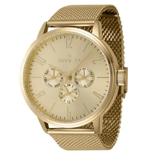 Reloj Invicta Specialty Hombre 44mm Acero Inoxidable Dorado, Esfera Dorada VH63 Quartz