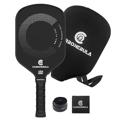 Palas de Pickleball Carbonebula Pro C5: Carbono T700, Núcleo Polimérico de 16mm, USAPA Aprobadas