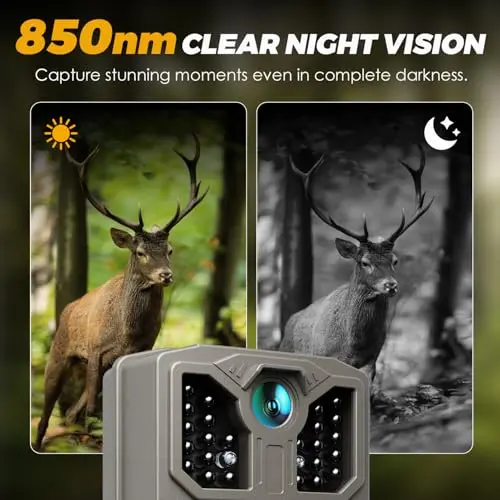 CEYOMUR Cámara Trampa 2K 36MP con Visión Nocturna y IP66 para Monitoreo de Vida Silvestre - imagen 4