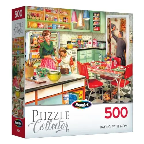 RoseArt - Puzzle Collector: Horneando con Mamá - Rompecabezas de 500 Piezas para Adultos