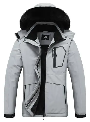Chaqueta de Esquí Impermeable MOERDENG para Mujer con Capucha Desmontable y Almacenamiento Seguro