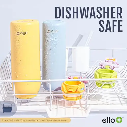 Botella de Agua de Acero Inoxidable Ello Pop & Fill 22oz con Tecnología de Relleno Rápido y Doble Pared - imagen 5