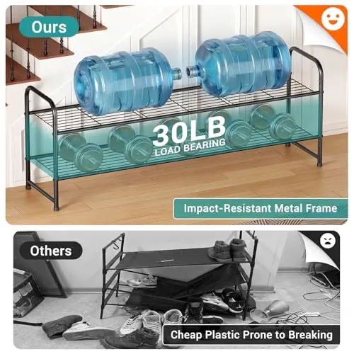 Estante de Zapatos AOODA: Organizador Apilable para 18 Pares, Metal Resistente y Ajustable - imagen 3