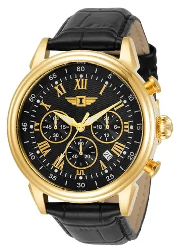Reloj I By Invicta 90242-003: Cronógrafo con Dial Negro y Correa de Cuero
