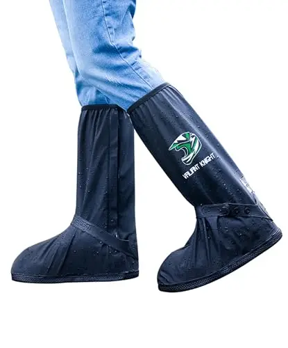 Cubiertas Impermeables RINJOY para Zapatos - Reflectantes y Antideslizantes, Plegables con Cremallera Lateral