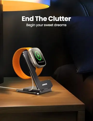 Soporte JOYROOM para Apple Watch: Carga Rápida y Diseño Ajustable 120° (Negro) - imagen 2