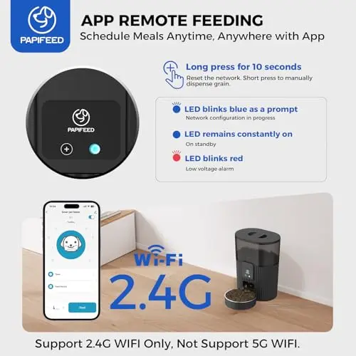 PAPIFEED Comedero Automático con WiFi 3.5L, Control APP y soporte para Alexa. - imagen 2