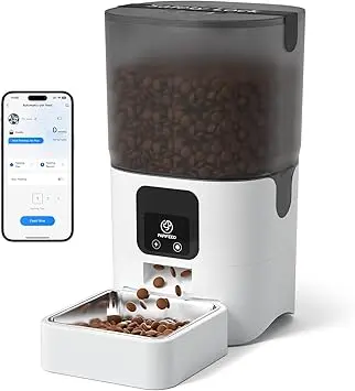 Comedero Automático PAPIFEED con App, WiFi y Dispensador de 6L para Gatos