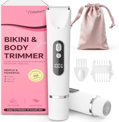 CoolHair Bikini Trimmer: Afeitadora eléctrica suave y waterproof para pieles sensibles