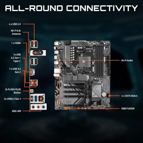 Placa base GIGABYTE B550 Eagle WIFI6: Soporta Ryzen 5000, 10+3 fases, PCIe 4.0 y conectividad avanzada. - imagen 4