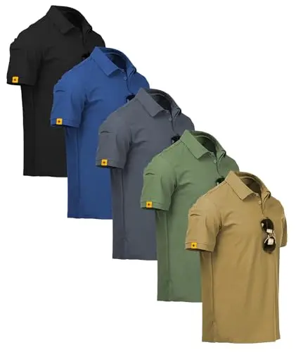 Pack de 5 Polos para Hombre, Casual y Deportivo, Talla XL