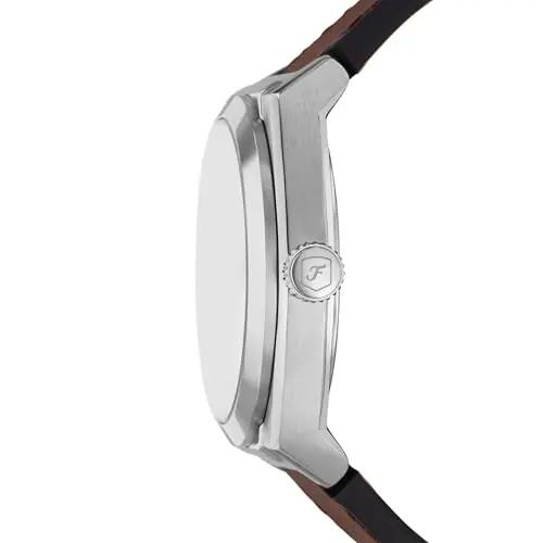 Reloj Fossil Everett: Acero Inoxidable, Cuero Marrón, 50m Resist. al Agua - imagen 3