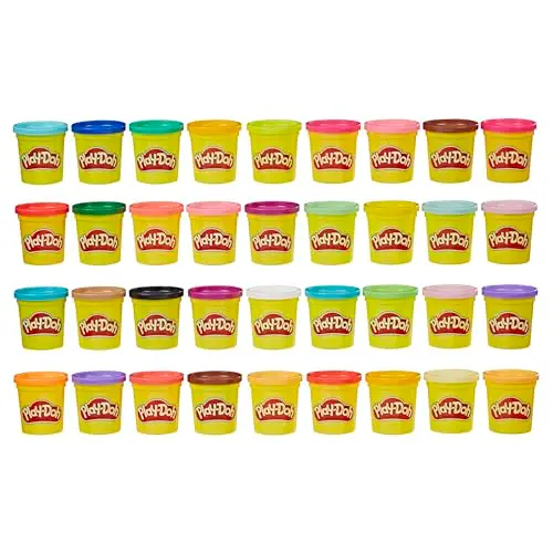 Play-Doh 36 Pack: 6 Libras de Diversión Creativa, No Tóxico, 36 Colores en Latas de 3 Oz