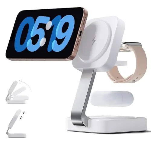 Estación de Carga Inalámbrica 3 en 1 RYND con Mag-Safe para iPhone 17/16/15/14/13/12 y Apple Watch