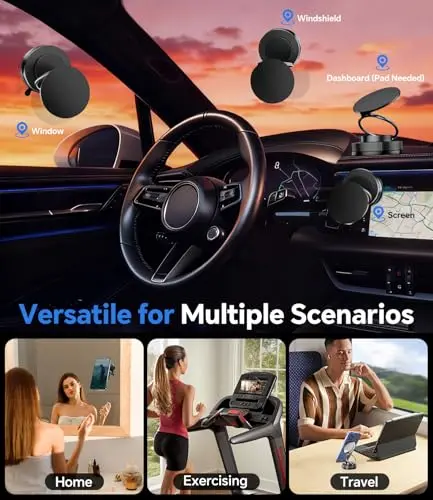 Soporte Magnético Mejorado Miedecdel para Automóvil - Montaje Seguro con Succión Ajustable y Compatible con iPhone y Android - imagen 2
